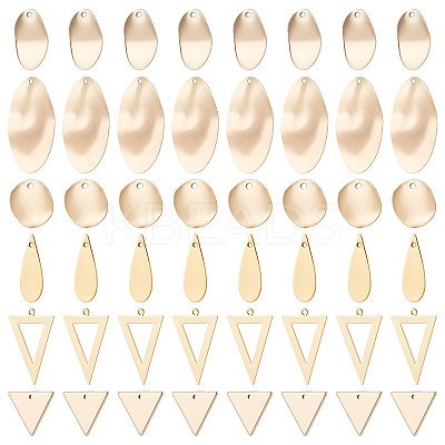 48Pcs 6 Style Brass Pendants KK-BBC0003-26-1