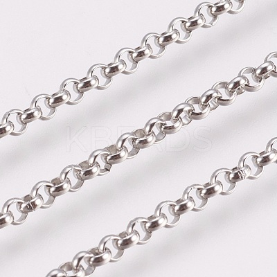 Tarnish Resistant 304 Stainless Steel Rolo Chains CHS-K008-09C-1
