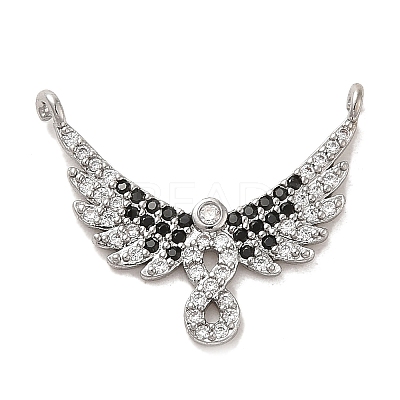 Brass Micro Pave Clear Cubic Zirconia Pendants KK-M275-17P-1