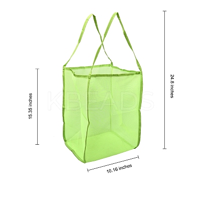 2Pcs 2 Colors Polyester Mesh Beach Bag ABAG-SZ0001-18B-1