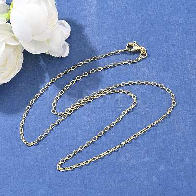 Brass Cable Chains Necklace for Women NJEW-P265-04G-1
