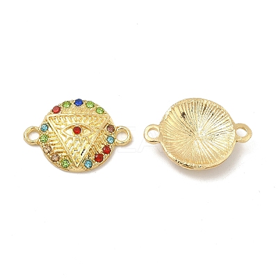 Alloy Connector Charms with Colorful Rhinestone FIND-H039-72G-1