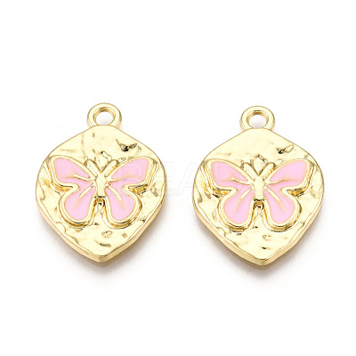 Rack Plating Alloy Enamel Pendants PALLOY-T077-209C-1