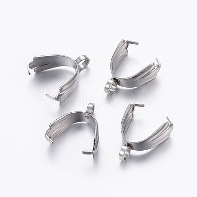 100Pcs 304 Stainless Steel Pinch Bails STAS-ZF0001-41-1