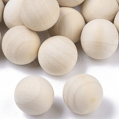 Natural Wooden Round Ball WOOD-T014-20mm-1