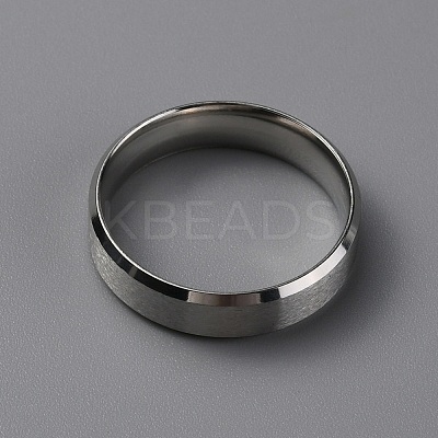 Matte Style 304 Stainless Steel Wide Band Finger Rings for Women Men RJEW-WH0009-14F-P-1