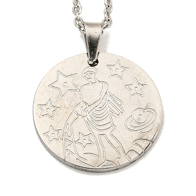 Non-Tarnish Constellation Pendant Necklaces NJEW-S422-04P-11-1