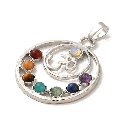 Chakra Natural Gemstone Pendants G-H307-02P-1