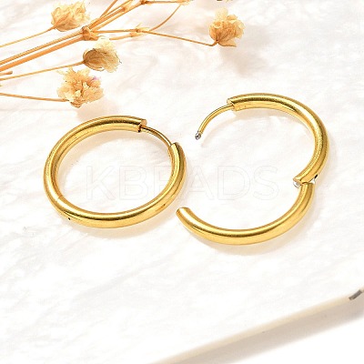 304 Stainless Steel Hoop Earrings for Women EJEW-M068-15C-G-1