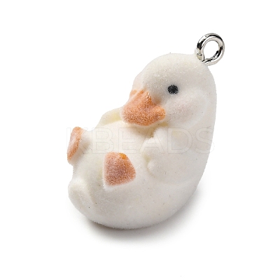 Flocky Resin Pendants FIND-S001-14H-1