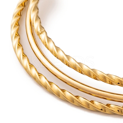 7Pcs PVD Vacuum Plating 304 Stainless Steel Ring Bangles Set for Women BJEW-A011-14B-G-1
