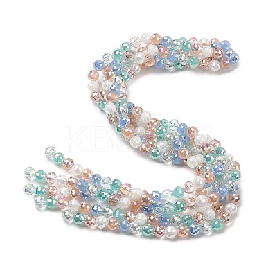 Electroplate Glass Beads Strands EGLA-D300-06-8mm-06-1