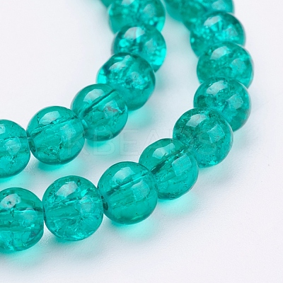 Crackle Glass Beads Strands X-CCG-Q001-6mm-15-1