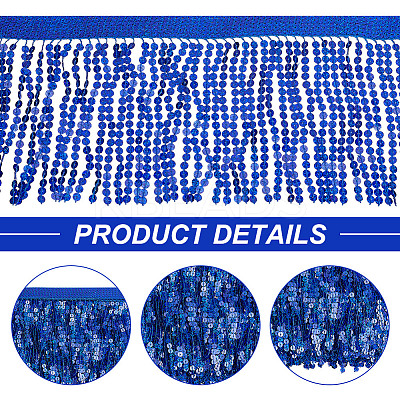 10 Yards Polyester Tassel Lace Ribbon DIY-WH0430-569C-1