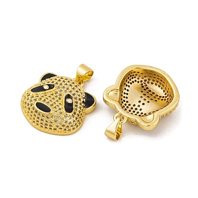 Brass Micro Pave Cubic Zirconia Pendants KK-E108-14G-1