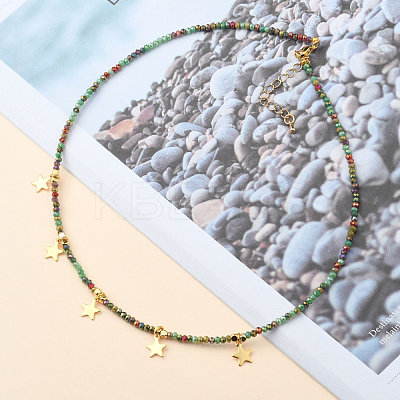 Beaded Necklaces & Pendant Necklace Sets NJEW-JN03076-02-1