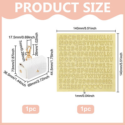 Imitation Leather Wedding Ring Storage Case with Alloy Clasps and PVC Stickers for Pet AJEW-FG0004-27A-1