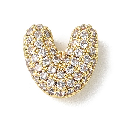Brass Micro Pave Cubic Zirconia Beads LS-KK-P290-61G-V-1