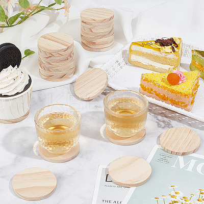 30Pcs Wooden Cup Mats AJEW-CN0002-10-1