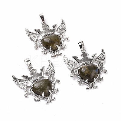 Natural Labradorite Pendants G-P496-04P-16-1