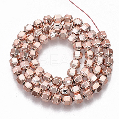 Electroplated Non-magnetic Synthetic Hematite Beads Strands G-S365-003A-1