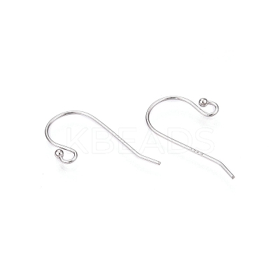 Anti-Tarnish Rhodium Plated 925 Sterling Silver Earring Hooks STER-N016-29P-1