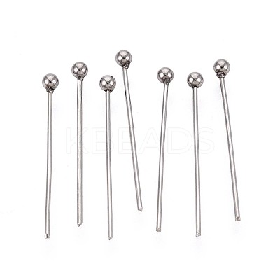 304 Stainless Steel Head Pins STAS-T065-20mm-20P-1