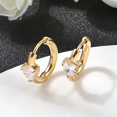304 Stainless Steel Heart Hoop Earrings EJEW-H172-03G-1