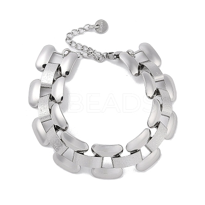 Non-Tarnish 304 Stainless Steel Panther Chain Bracelets for Women Men BJEW-Q343-01P-1