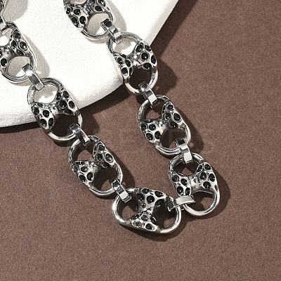 304 Stainless Steel Link Chain Bracelets for Men Women BJEW-D385-06AS-1