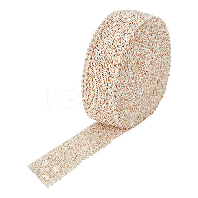 12 Yards Cotton Rhombus Lace Ribbons DIY-WH0580-03-1