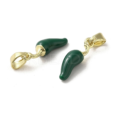 Brass Enamel Pendants KK-E092-31G-03-1