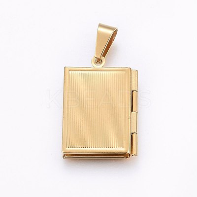 Ion Plating(IP) 316 Stainless Steel Locket Pendants for Teachers' Day X-STAS-O103-42G-1