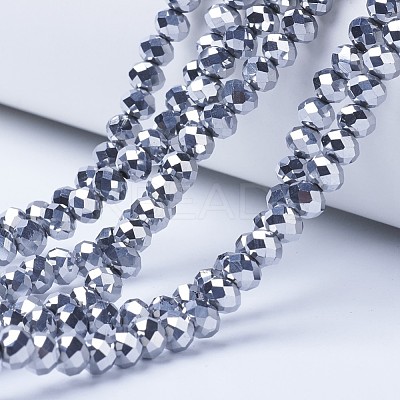 Electroplate Transparent Glass Beads Strands EGLA-A034-T4mm-UA05-1