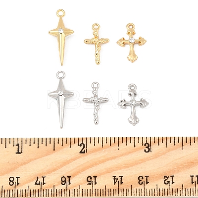 24Pcs 6 Styles Rack Plating Alloy Pendants FIND-FS0003-44-1