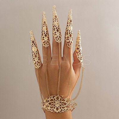 Halloween Gothic Flower
Iron Finger Ring Bracelets for Women WG5FE4C-04-1