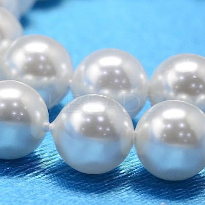 Round Shell Pearl Bead Strands BSHE-L011-16mm-A013-1