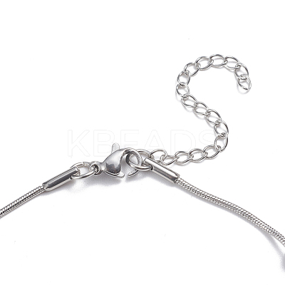 Tarnish Resistant 304 Stainless Steel Round Snake Chain Anklets AJEW-G024-13P-1