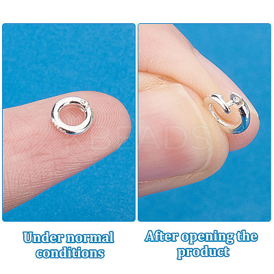 15Pcs 925 Sterling Silver Open Jump Rings STER-PH0001-41-1