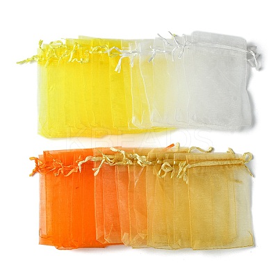 40Pcs 4 Colors Organza Bags Jewellery Storage Pouches Wedding Favour Party Mesh Drawstring Gift OP-FS0001-03A-1