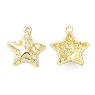 ABS Plastic Imitation Pearls Pendants PALLOY-H128-07G-1