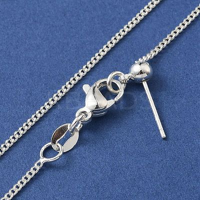 Brass Twisted Chain Necklaces NJEW-M083-01S-1