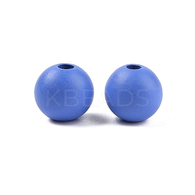 Wood European Beads WOOD-M014-01O-1