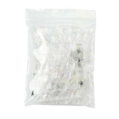 20Pcs 10 Colors Dyed Natural Agate Faceted Connector Charms KK-FS0001-92-1