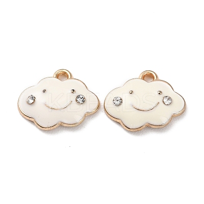 Rack Plating Alloy Enamel Charms ENAM-Q449-13G-1