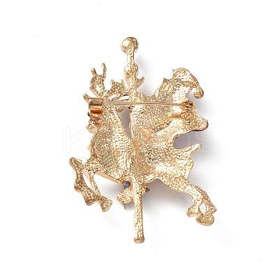 Christmas Theme Rhinestone Brooch Pin JEWB-D061-01KCG-02-1