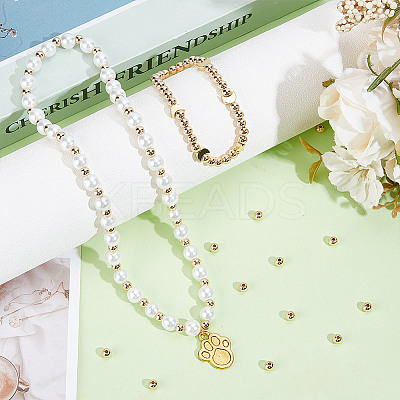 300Pcs Rack Plating Brass Spacer Beads KK-DR0001-27G-04-1