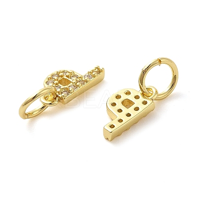 Brass Micro Pave Cubic Zirconia Pendants KK-M273-02G-P-1