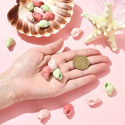 18Pcs 3 Colors Handmade Porcelain Beads PORC-FS0001-26-1