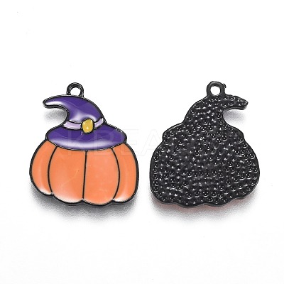 Autumn Theme Alloy Enamel Pendants X-ENAM-J649-07B-1